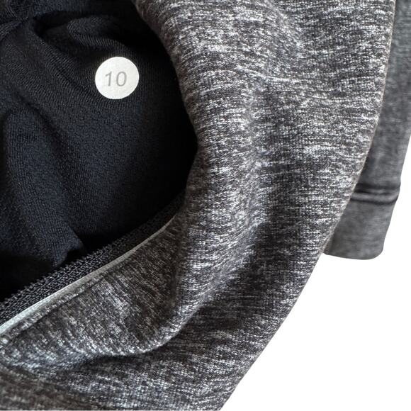Lululemon Star Runner Pullover Size 10 Stripe Black Gray Heathered 1/4 Zip - Picture 6 of 7